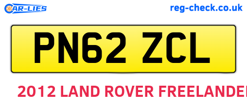 PN62ZCL are the vehicle registration plates.