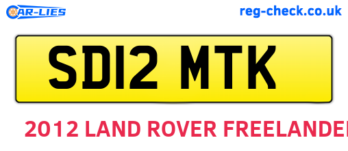 SD12MTK are the vehicle registration plates.