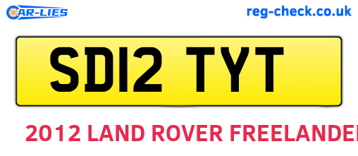 SD12TYT are the vehicle registration plates.