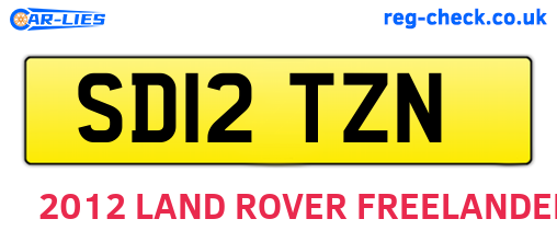 SD12TZN are the vehicle registration plates.