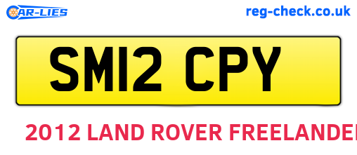 SM12CPY are the vehicle registration plates.