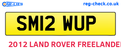 SM12WUP are the vehicle registration plates.