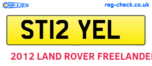 ST12YEL are the vehicle registration plates.