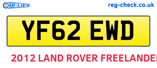YF62EWD are the vehicle registration plates.