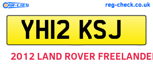 YH12KSJ are the vehicle registration plates.