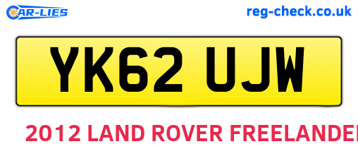 YK62UJW are the vehicle registration plates.
