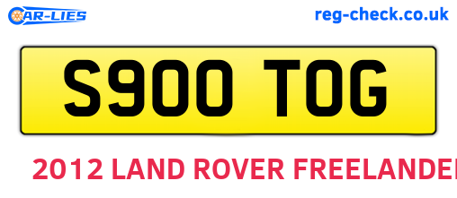S900TOG are the vehicle registration plates.