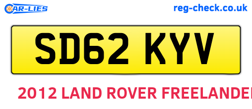 SD62KYV are the vehicle registration plates.