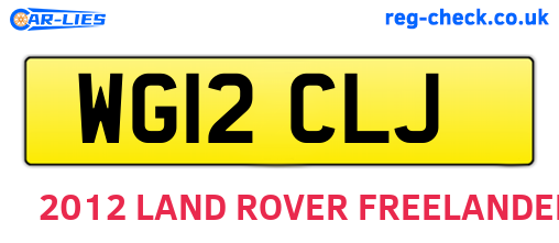 WG12CLJ are the vehicle registration plates.