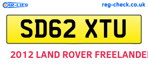 SD62XTU are the vehicle registration plates.