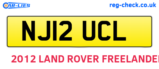 NJ12UCL are the vehicle registration plates.