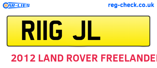 R11GJL are the vehicle registration plates.