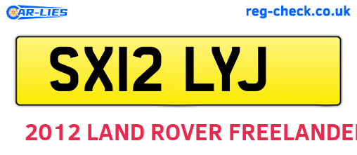 SX12LYJ are the vehicle registration plates.