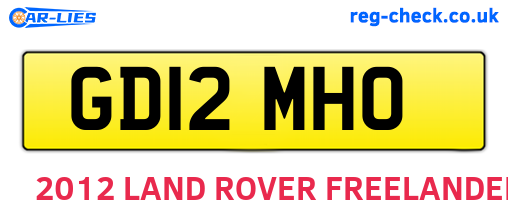 GD12MHO are the vehicle registration plates.