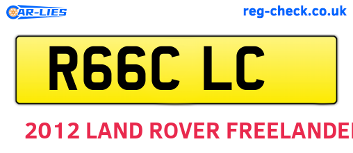R66CLC are the vehicle registration plates.