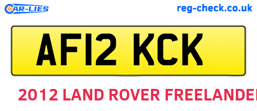 AF12KCK are the vehicle registration plates.