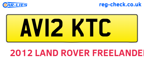 AV12KTC are the vehicle registration plates.