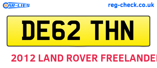 DE62THN are the vehicle registration plates.
