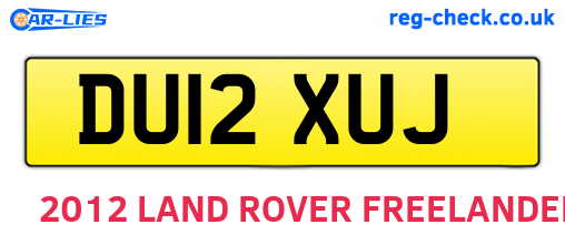 DU12XUJ are the vehicle registration plates.