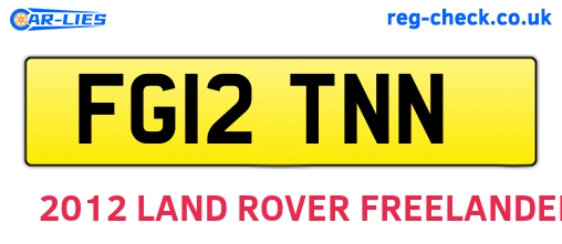 FG12TNN are the vehicle registration plates.