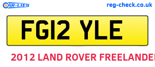 FG12YLE are the vehicle registration plates.