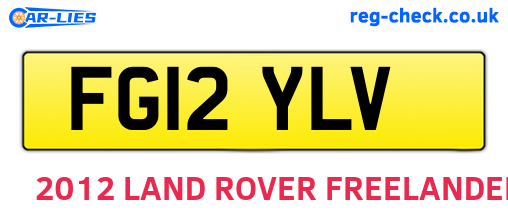FG12YLV are the vehicle registration plates.