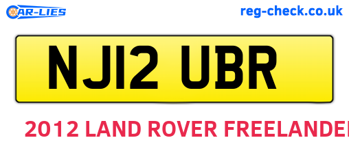 NJ12UBR are the vehicle registration plates.
