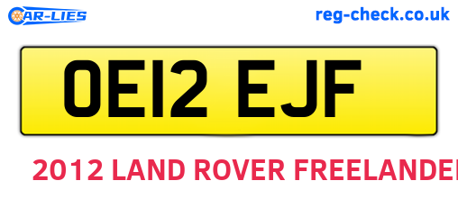 OE12EJF are the vehicle registration plates.
