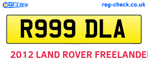 R999DLA are the vehicle registration plates.