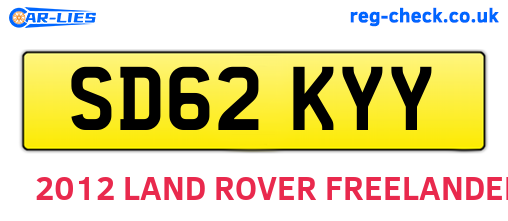 SD62KYY are the vehicle registration plates.
