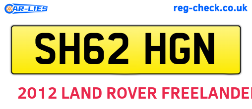 SH62HGN are the vehicle registration plates.