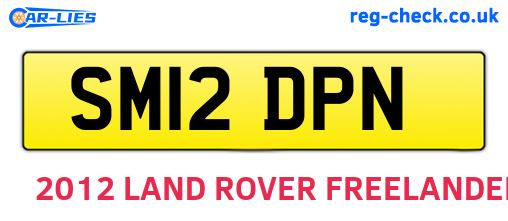 SM12DPN are the vehicle registration plates.