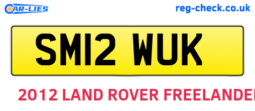 SM12WUK are the vehicle registration plates.