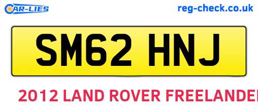 SM62HNJ are the vehicle registration plates.