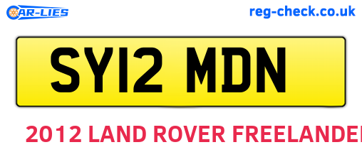 SY12MDN are the vehicle registration plates.