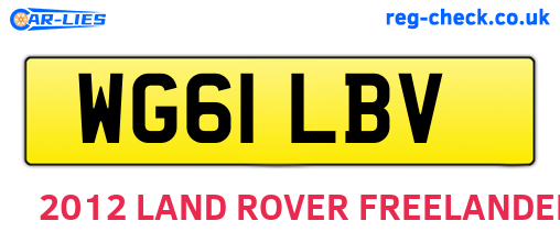 WG61LBV are the vehicle registration plates.