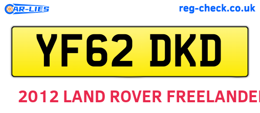 YF62DKD are the vehicle registration plates.