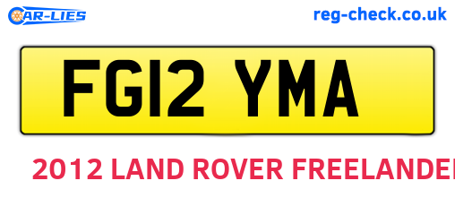 FG12YMA are the vehicle registration plates.