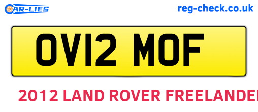 OV12MOF are the vehicle registration plates.