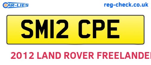 SM12CPE are the vehicle registration plates.