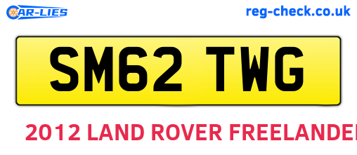 SM62TWG are the vehicle registration plates.