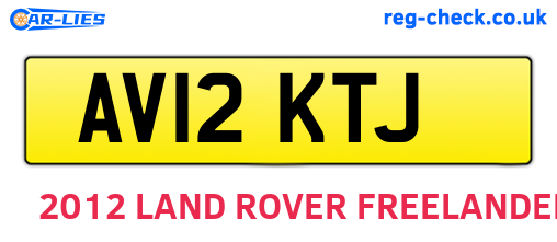 AV12KTJ are the vehicle registration plates.