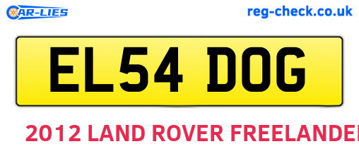 EL54DOG are the vehicle registration plates.