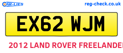 EX62WJM are the vehicle registration plates.