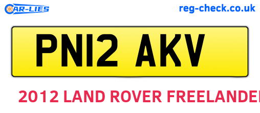 PN12AKV are the vehicle registration plates.