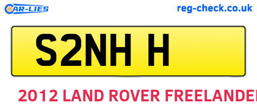 S2NHH are the vehicle registration plates.