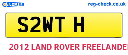 S2WTH are the vehicle registration plates.