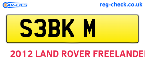 S3BKM are the vehicle registration plates.