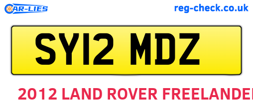 SY12MDZ are the vehicle registration plates.