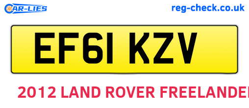 EF61KZV are the vehicle registration plates.